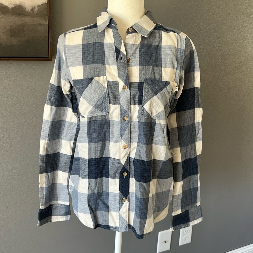 Abercrombie & Fitch Plaid Flannel Button Down Shirt New Blue